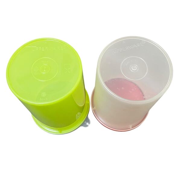 Vintage Tupperware Handolier 1 Qt Containers Drink 321 Lids 215 Seals Lot of 2 - Picture 6 of 9